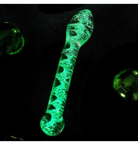 MizzZee - Glow In The Dark Galaxy Crystal Dildo (Big Head Model)